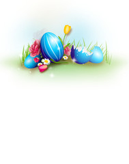 Easter background decorated with easter egg