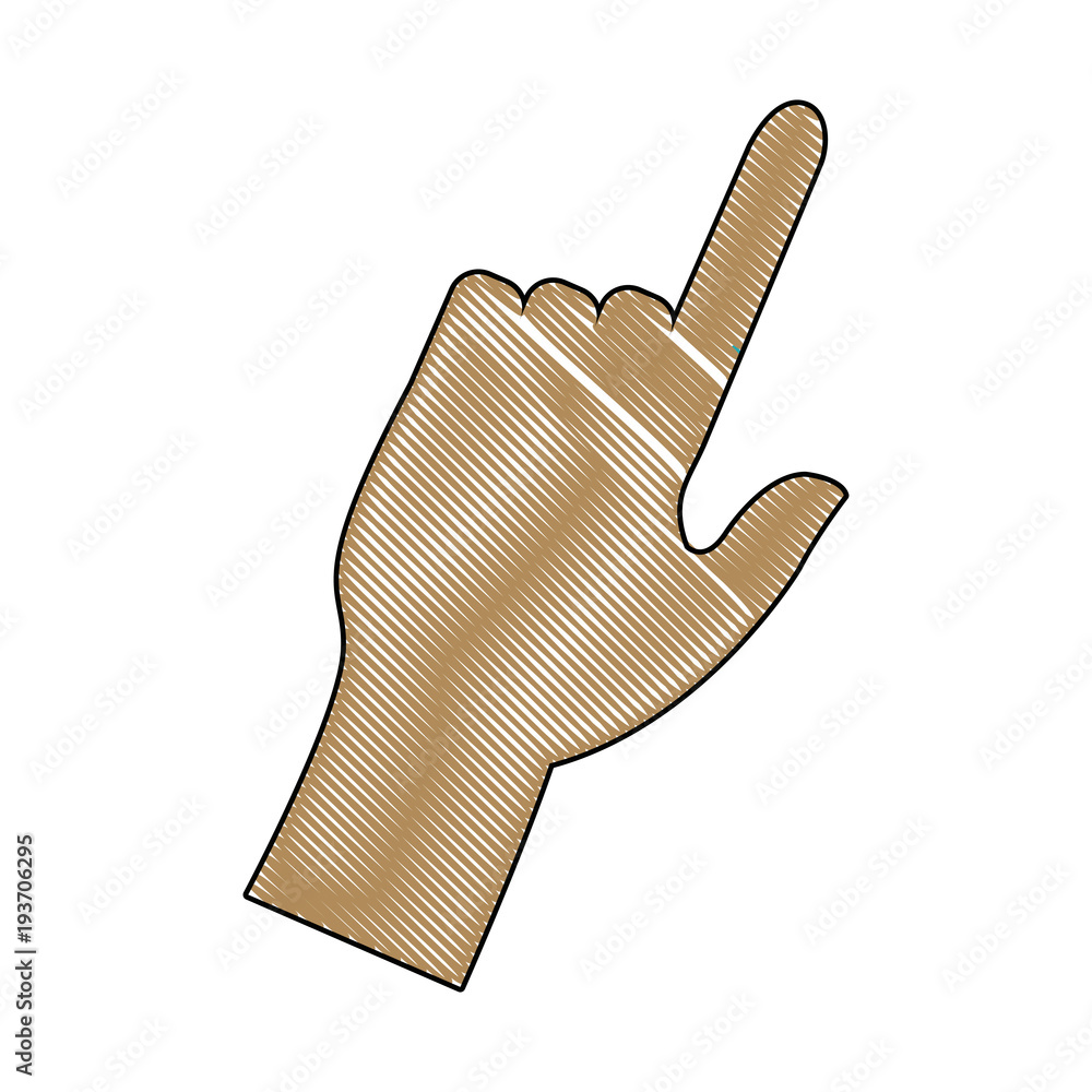 Poster click hand icon pointer finger cursor vector illustration
