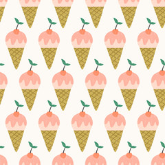 Ice cream seamless pattern