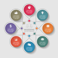 Vector infographic template for diagram, graph, presentation, chart, business concept with 8 options.