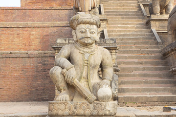Fototapeta na wymiar Nepali royalty statue 