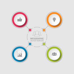 Vector infographic template for diagram, graph, presentation, chart, business concept with 4 options.