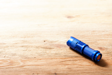 blue pocket flashlight for EDC