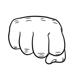 Fist isolated. Vector illustration.