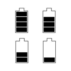 Battery set vector icon