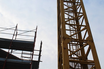 Fototapeta na wymiar Cantiere edile - lavori in corso 