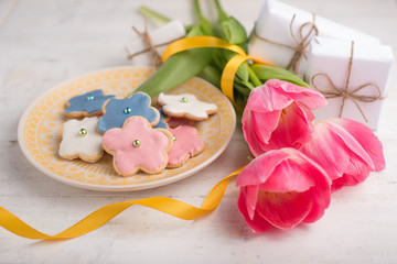 cookies and flowers