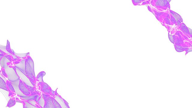 movement of violet figures on a white background. pink figures move in different parts of the screen. place for the text. cinematic business background. seamless loop.