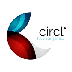 Clean professional colorful circle business icon