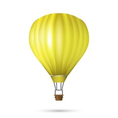 Realistic Hot Air Balloon yellow color