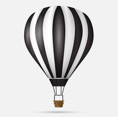 Obraz premium Hot air balloon icon, modern minimal flat design style symbol. Vector illustration, silhouette