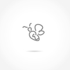bee line illustration icon