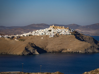 A panoramic view from the side of Chora ,Astypapaia Greece