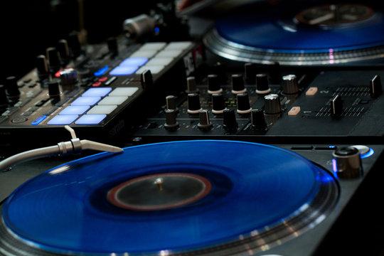 DJ console for sound management for music parties and events