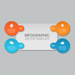 Vector infographic template for diagram, graph, presentation, chart, business concept with 4 options.