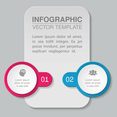 Vector infographic template for diagram, graph, presentation, chart, business concept with 2 options.