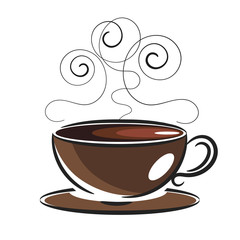 Vector logo template. Coffee love