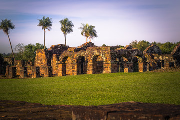 Mission of La Santissima Trinidad - June 26, 2017: Ancient Jesuit ruins of the Mission of La Santissima Trinidad, Paraguay © rpbmedia