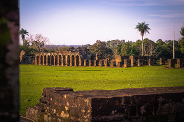 Mission of La Santissima Trinidad - June 26, 2017: Ancient Jesuit ruins of the Mission of La Santissima Trinidad, Paraguay © rpbmedia