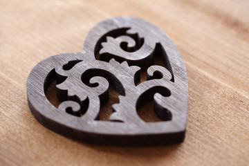 Rustic wooden heart decoration