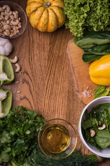 vegetables on the table