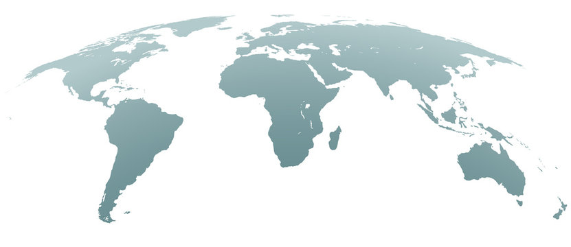 Spherical Curved Gray World Map © tuulijumala