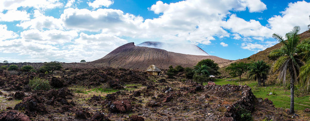 Telica stratovolcano panorama in Nicaragua.