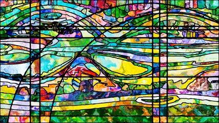 Foto op Canvas Advance of Leaded Glass © agsandrew