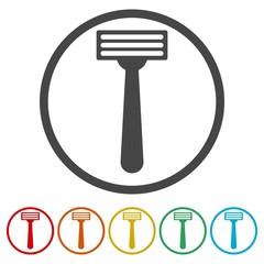 Razor icon, 6 Colors Included