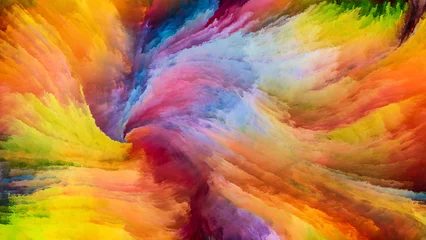 Foto auf Acrylglas Gemixte farben Colorful Paint Illusions