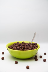 bowl of chocolate cereal