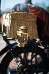 Fototapeta na wymiar vintage brass car lantern