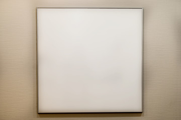 White frame on the white wall