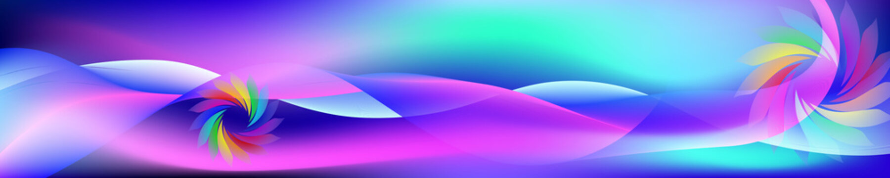 Abstract wave and star, banner
