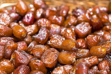 dried dates backdrop. Healthy food
