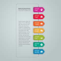 Vector infographic template for diagram, graph, presentation, chart, business concept with 7 options.