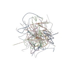 A pile of wires on white. 3D illustration