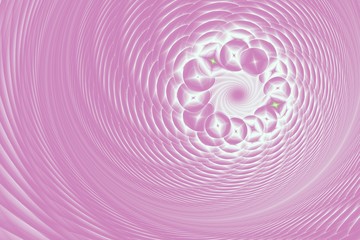 Spirales Fraktal - Rosa weiß