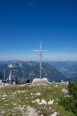 Fototapeta premium Hallstätter See, Österreich Obertraun Dachstein Alpen