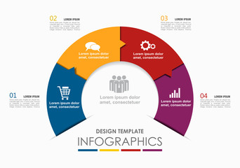 Infographic template. Vector illustration. Can be used for workflow layout, diagram, business step options, banner.
