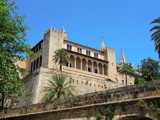 Palma de Mallorca, Spain. The Royal Palace of La Almudaina