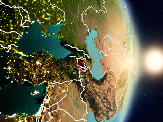 Armenia during sunrise