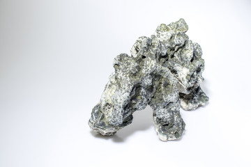 aquarium accessories rock in a white background