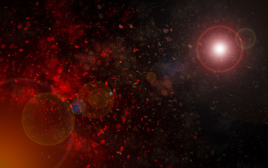 Space background, flashes