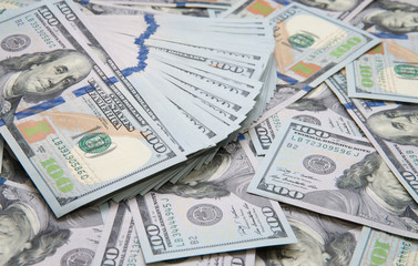 Background of 100 dollar bills