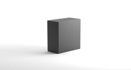 3D Rendering Of Realistic Looking Geometric Rectangle Box Object On White Background