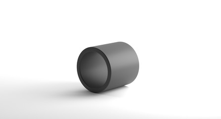 3D Rendering Of Realistic Looking Geometric Tube Object On White Background