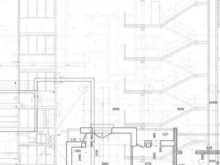 Background of architectural technical drawing
