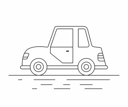  Small car. line icon