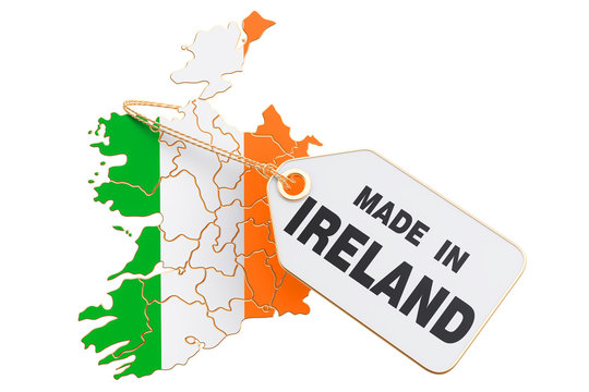 Made in Ireland concept, 3D rendering